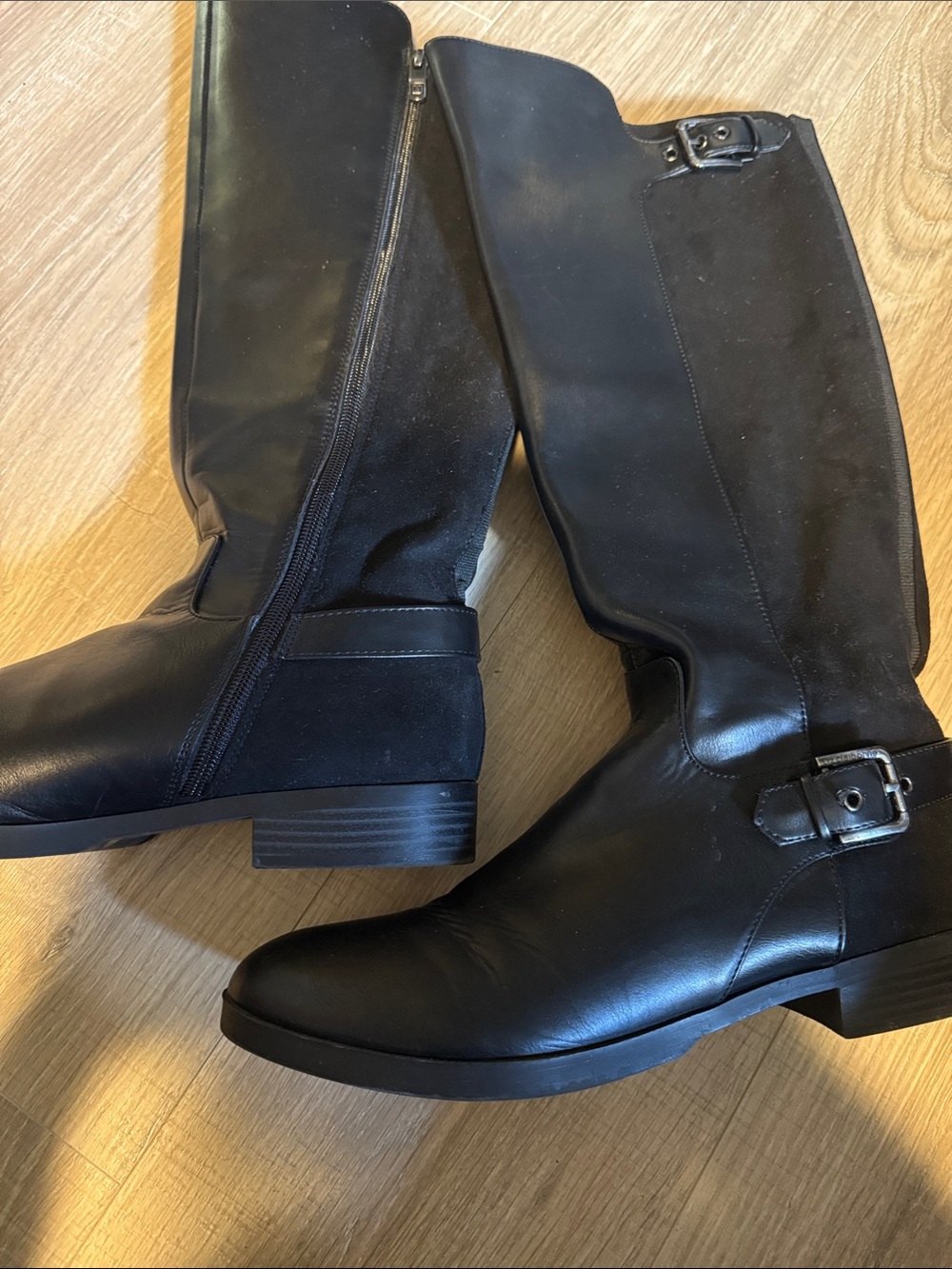 Liz Claiborne Black Knee-High Riding Boots